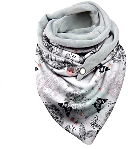 Schals für Damen Winter mit Knöpfen Frauen Schal Elegant Dreieckstuch Klassischer Persönlichkeit Scarf Geometrische Herbstschal Kaschmir-Schal Poncho Super Weicher Schlauchschal Schal als Geschenk