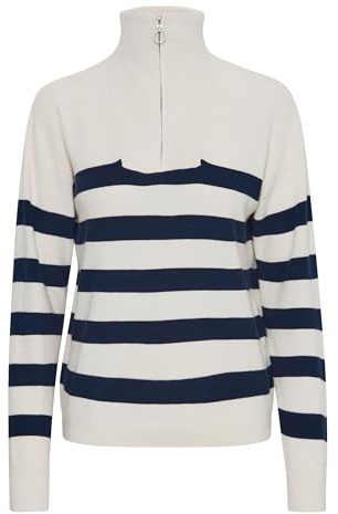 b.young - BYMANINA Zipper Stipe Pullover - Pullover - 20813910