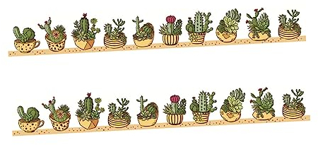 UKCOCO 2 Sätze Kaktus Wandtattoo Dekorativer Wandaufkleber Wandtattoos Blumentopf Wandbild Kaktus-wandaufkleber Zimmerdekoration Für Ästhetische Raumdekoration Pvc Kind Pflanze Anlage