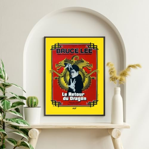 SUCCESS STORY Poster The Return du Dragon Bruce Lee, Film, Vintage, Wanddekoration (40 x 60 cm), HQ (ohne Rahmen)