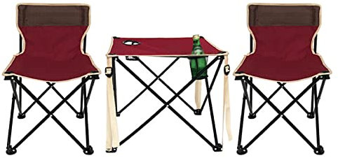 ZENFEKU Klappstühle für den Außenbereich, stilvolles und bequemes Klapptisch- und Stuhlset mit gepolstertem Sitz und Rückenlehne zum Essen und Entspannen im Freien