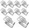 VOSSOT Lot de 10 Pinces à Nappe, Pince Nappe Exterieur Inoxydable, Pince pour Table pour Cuisine, Acier Inoxydable Nappe Clips Anti Pinces pour nappes en Acier Inoxydable Pince à Nappe Table