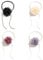 Vintage Flower Necklace, 4 PCS Elegant Rose Choker Boho Floral Chain Adjustable Flower Neck Accessories Fabric Collar Tie for Women Girls Party