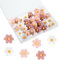 Flower Drawing Pins 30 Pcs Push Pins for Pin Board, 0.5Inch Cork Board Pins Cute Push Pin for Notice Board, Cardboard Hanging Posters Wall Decorations(Pink, White）
