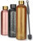 Milu Thermosflasche 1L Isolierte Edelstahl Thermo Trinkflasche Thermoskanne Auslaufsichere Isolierflasche doppelwandig - Kohlensäure geeignet – inkl. Reinigungsbürste (Holzoptik, 1000ml)