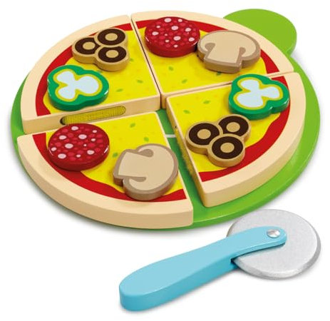 Woodlets Pizza Slicing Set For Children From 12 Months Woodn Toy Toddlers Kids Toys Pizza Set Wooden Kitchen Accessories Toddler Toy