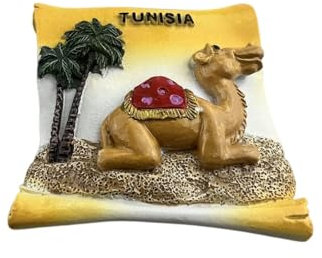 Kühlschrankmagnet im Kamel-Stil, Tunesien, Reise-Souvenir, Kühlschrankdekoration, 3D-Magnetaufkleber, handbemalt, Bastel-Kollektion