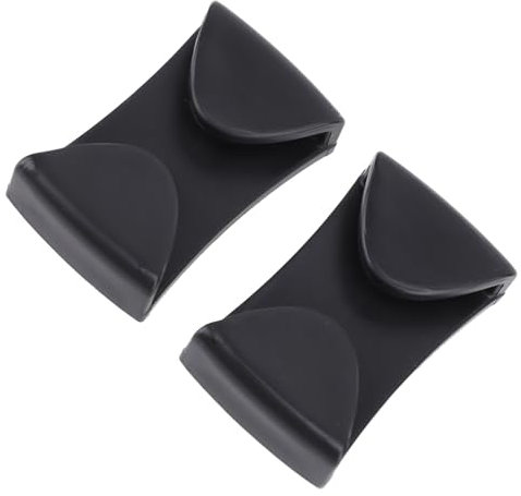 TOPINCN 2 Stück Skihelm Klemme, Skibrillen Halterung für Einfache Einstellung, Verhindert Verrutschen und Riemenausrichtung mit Brillen Clip, Skibrillen Klemme, Ski Zubehör (BLACK)