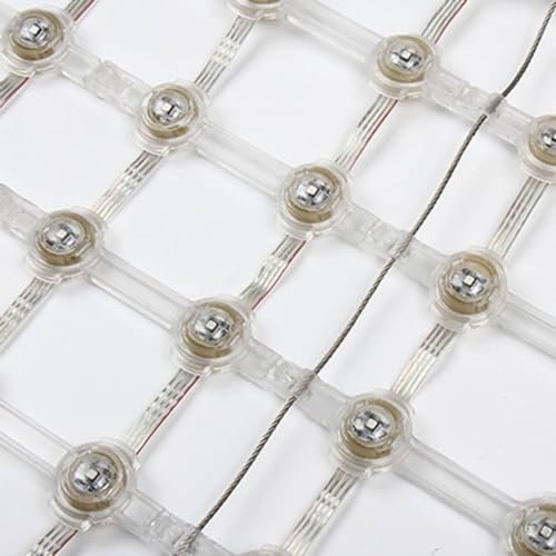 KAnduo Pantalla de Red Flexible LED Pantalla de Rejilla Flexible Led, Pantalla de Rejilla publicitaria, Pantalla de Rejilla Transparente HD a Todo Color, iluminación de Paisaje de Exterior(1 * 1m)