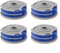 CWOQOCW PNylon Lot de 4/6 bobines de fil pour débroussailleuse FLY289 pour Flymo Contour 500, Multi Trim 250D 250DX 300D, double auto-alimentation de rechange, 1,65 mm, lot de 4/6