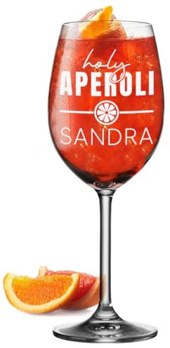 polar-effekt Aperol Aperitif Glas 460 ml mit Gravur für Frauen - Geschenk zum Geburtstag - Cocktailglas für Drinks, Wasser und Saft - langlebig & robust