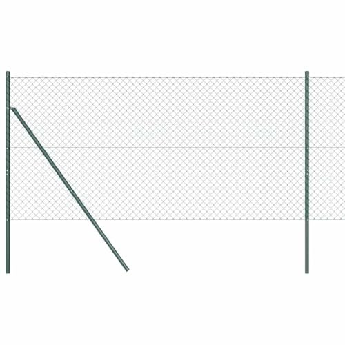 vidaXL Fence Post Green 25 x 1 m (40 x 40 mm mesh) Steel and PVC, Garden and Terrace, Metal Fence Post, Outdoor Barrier, Durable Landscape Support, Safety Solution, Weatherproof System