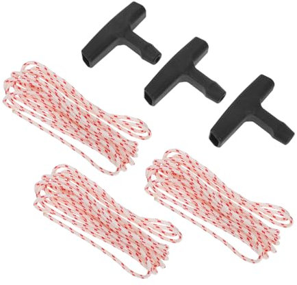 CIYODO 3sets Pull Cord for Lawn Mower Starter Rope Lawn Mower Pull Rope Guide Attic down Cord Handle Replacement Recoil
