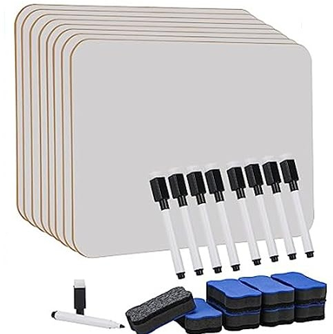 Whiteboard A4 Set Holz 8 Stück mit Stiften Schule Büro Praktisch Praktisch