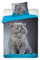 Faro Best Friends Cat Katzen Bettwäsche Set 140x200cm BF010, Baumwolle, Mehrfarben, 200 x 140 cm