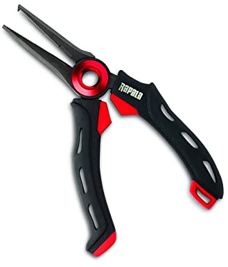Rapala RCD Magnetic Spring Split Ring Pliers, 15 cm Length, Black/Red