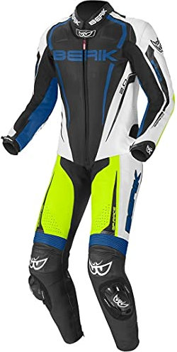 Berik Race-X Combinaison une pièce en cuir, schwarz/weiß/blau/gelb, 50