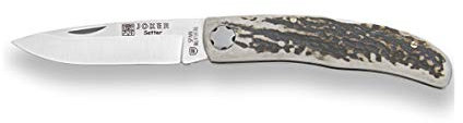 Joker sport Klappmesser Setter NC113, Hirsch antler Griff, 8 cm MOVA Klinge, Fischen, Camping- und Wanderwerkzeug
