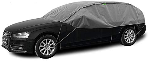 Abdeckplane Halbgarage Sonneschutz, Schneeschutz, UV Schutz, Winter & Sommer Größe L-XL kompatibel mit Audi A4 Avant B9