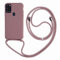 2ndSpring Handykette Schutzhülle kompatibel mit Samsung Galaxy A21S Handyhülle mit Band,Halsband Lanyard Silikonhülle,Soft Silikon Rose Gold
