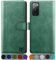 SUANPOT for Samsung Galaxy S20 FE case with [Credit Card Holder][RFID Blocking],PU Leather Flip Book Protective Cover Women Men for Samsung S20 FE Phone case Sea Green