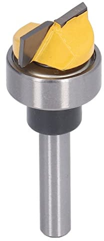 1/4in Shank Bottom Cleaning Bit Double Flute Carbide Tipped Surface Planing Router Bit Woodworking Milling Hinge Mortise Cutter