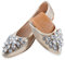 MACHSWON Women's Ballet Flats Slip on Ballerina Pumps Dolly Shoes Portable Ladies Formal Comfort Sparkly Rhinestone Pointed Toe Flats Pumps Wedding Shoes for Bride(Gold01, Size 8)
