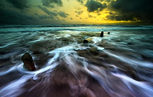 LHJOYSP puzzle for 1000 piece,natural beauty,sea,England,North Devon,75x50cm