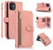 UEEBAI Case for iPhone 11 6.1 inch, 9 Card Slots Retro Leather Wallet Shockproof Flip Cover with Hand Strap Card Slots Zipper Pocket Kickstand Handbag Magnetic Closure - Vintage Rose Gold