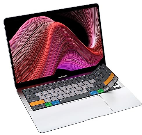 JCPal MacOS Shortcut Guide Keyboard Cover for 2020 MacBook Air 13 (US-Layout)