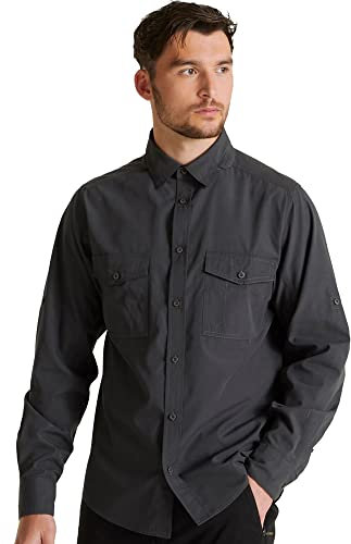 Craghoppers Expert Kiwi Long-Sleeved Shirt - Carbon Grey - 3XL
