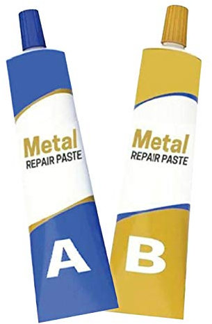 HEPVET Sigillante per ghisa, Colla per la Riparazione di Metalli con Saldatura Freddo Industriale Resistente al Calore, Colla per riparazioni Metalliche Facile da Usare per difetti di colata