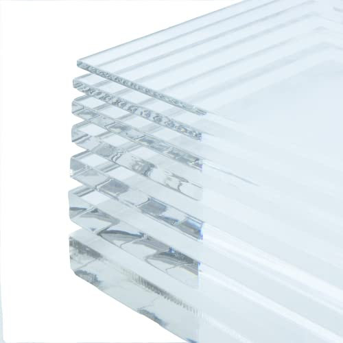 in-outdoorshop Acrylglas PMMA XT, Stärke/Dicke 1mm transparent glasklar durchsichtig Zuschnitt Platten Scheibe, verschiedene Größen (400mm x 400mm x 1mm)