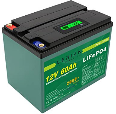 LiFePO4 Akku 12V 60Ah 60A Lithium-Eisen-Phosphat Batterie für Camping Boot Solar