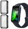 Niboow Funda [2-Piezas] para Huawei Band 8/Huawei Band 9/Huawei Band 10, con Protector de Pantalla, TPU antirrayas Protectora para Huawei Band 8/Huawei Band 9/Huawei Band 10 - Negro + Negro