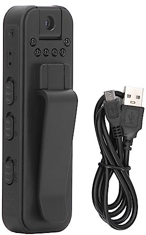Fydun Videocamera Sportiva, Videocamera Visiva Notturna HD 1080P, Obiettivo Girevole Tipo Clip Posteriore, Videoregistratore Giornaliero per Apprendimento o Registrazione di Corsi