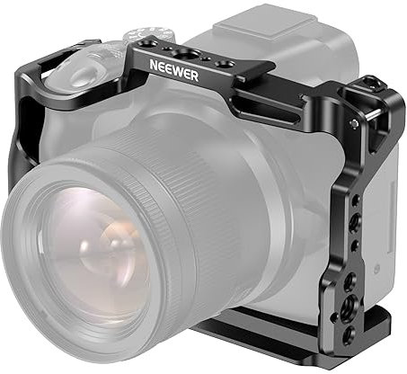 NEEWER R50 Gabbia per Fotocamera Compatibile con Canon EOS R50, Video Rig in Alluminio con Guida NATO, Filettatura 1/4, Fori ARRI 3/8, Slitta Fredda, Compatibile con DJI Gimbal Tipo Arca QR, CA031