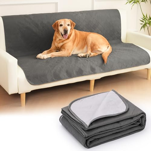 HezzLuv Funda de Sofá Impermeable para Cama de Perro Manta para Mascotas, Manta para Perros Y Alfombrilla para Gatos para Sofá Y Cama, Ideal para Perros Grandes/Pequeños, 157X127cm