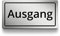 Ausgang Schild rechteckig, 15x7,5 cm lang, silber, Türschild, selbstklebend, wetterfestes Hinweisschild