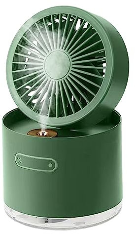 Ventilatore da tavolo, ventilatore spray USB, portatile, da viaggio, con batteria da 2000 mAh, silenzioso, compatto, a batteria, ventilatore per auto, ufficio, campeggio, viaggi
