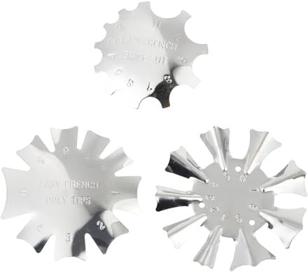 POPETPOP 3pcs Nail plate model Art Stamper Scraper Nails Tool Nail Stamp Plates Manicure Tool French Tip french line gel Nail Art Making Clipper Stainless steel Metal Scissors