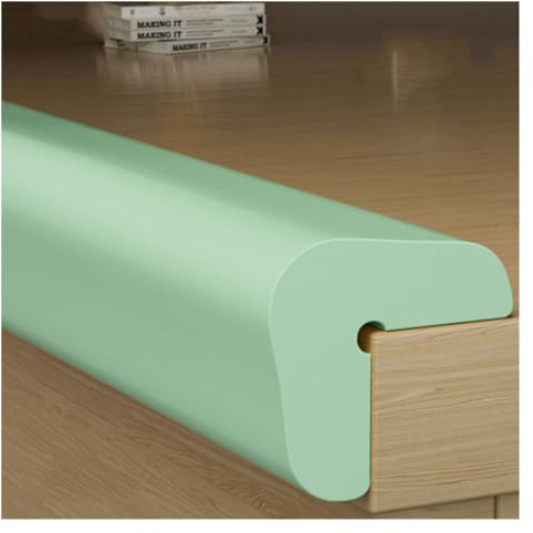 Schaumstoff-Sicherheitsstreifen, 14mm Dick Selbstklebend Multifunktional Sicherheit Kantenschutzstreifen, Möbel Antikollisions Eckleiste Für Möbel Bett Schränke Treppe (Color : Green, Size : 2m/6.56