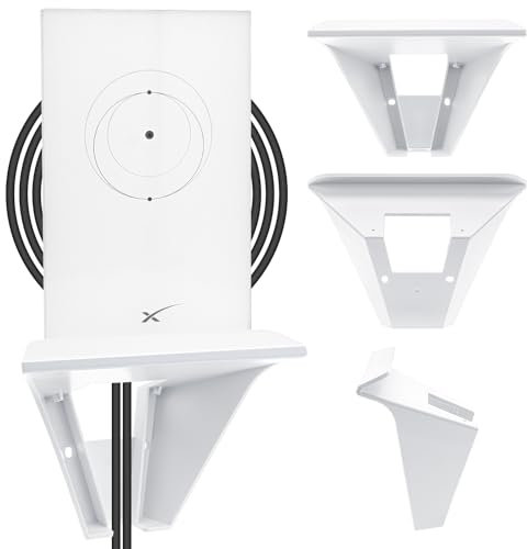 welltop StarLink Mount, Starlink Internet Kit Satellitenhalterungen ABS Router Halter Schutz mit Schraubbefestigungsset, Wandhalterung Regal Ständer für Mesh V2 Mesh, ZY-50