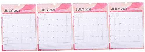 PRETYZOOM 4 Stück Englischer Wandkalender Großer Wandkalender Akademische Wandkalender 2023-2024 Monatskalender Planungskalender To Do Liste Kalender Papier Haushalt Memorandum Partnersuche