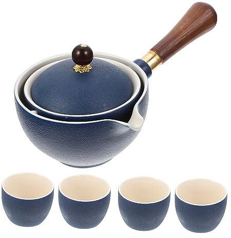 OUNONA 1 Set Tea Maker Teapot Tea Loose Leaf Teaware Tea Tasting Cup Japanese Tea Pots Lollipops Tea Kettle Maker Tea Infuser Ceramic Tea Making Pot Cup Sets Household Ceramics to Rotate