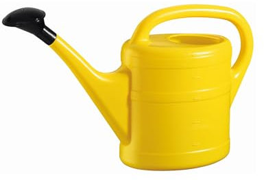 Annaffiatoio da giardino colorato 5 litri con doccetta (giallo)