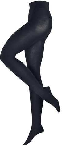 ESPRIT Plain W Ti coton laine unis 1 paire, Collants Femme, Bleu Space Blue 6116, 36-38