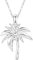 JERWLI Palme Baum Halskette Sterling Silber 925 Kokosnuss baum Anhänger Halskette Palm Schmuck Hawaiianische Sommer Geschenke für Frauen Mädchen