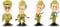 Sporting Profiles Offizielle Mini-Wackelkopf-Figuren mit Wackelkopf, 4 Stück, verpackt