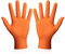 CHEF ROYALE (100, Medium Orange Nitrile Gloves - Unisex Disposable Gloves - Heavy Duty Protection for Gardening, Mechanics, Cleaning, and More | Thorn Proof, Waterproof, Latex-Free (100, Medium)